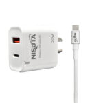 CARGADOR NISUTA FU20UQC 1P USB 1 PD 20W CABLE