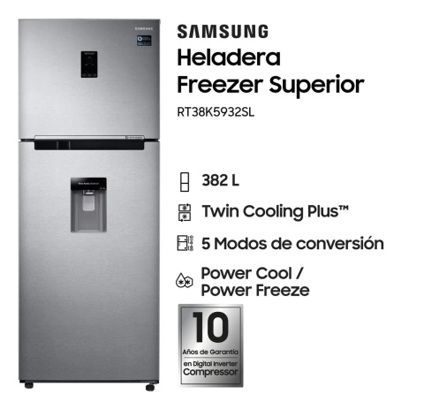 1017327-2.jpg HELADERA SAMSUNG RT38K5932SL 380L - Imagen 1