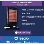 ESTUFA EIFFEL E-531 1600W GIR.