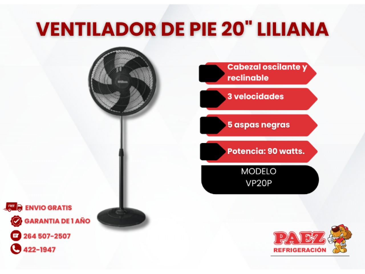 1018938.jpg VENT.LILIANA CCPV20B 20'PIE CR - Imagen 1