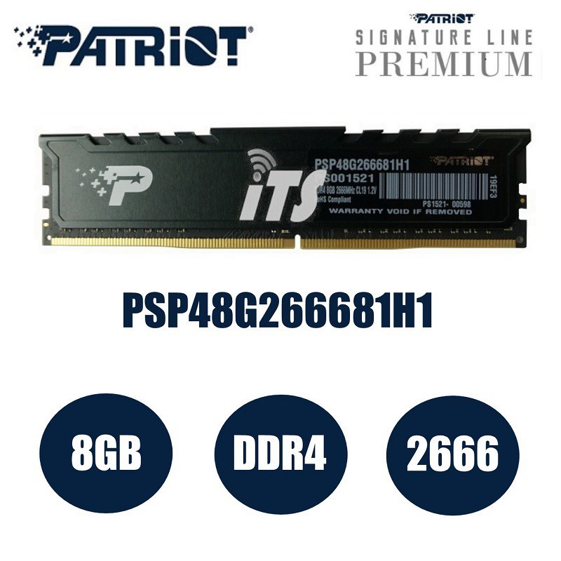 1020954-2.jpg DDR4 8GB PATRIOT PREMIUM 2666M UDIMM - Imagen 1