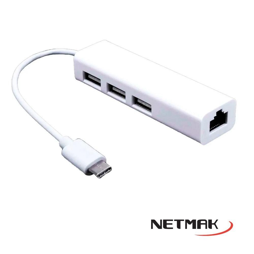 1022785.jpg HUB NETMAK USBC(M)3XUSB TC40 - Imagen 1