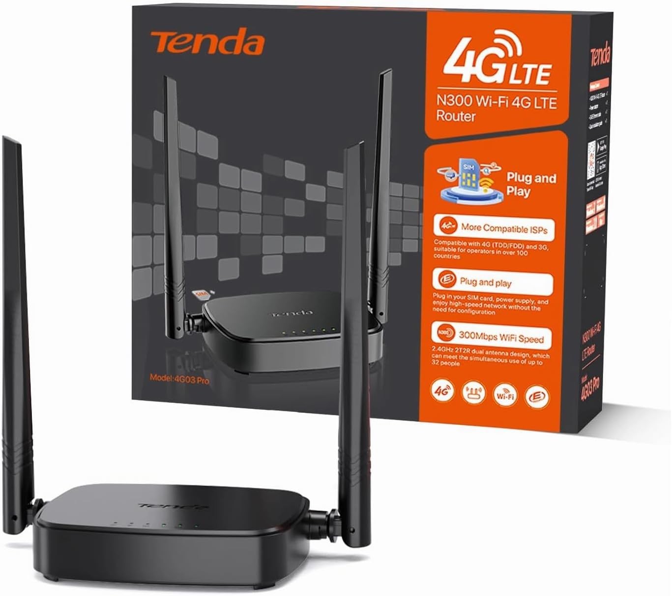 1023705.jpg ROUTER TENDA 4G03 N300 4G LTE - Imagen 1