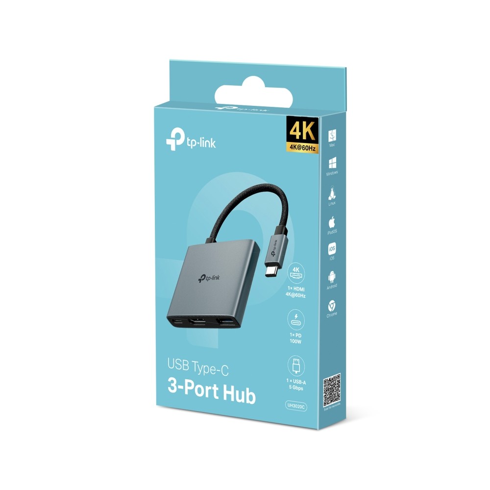 1025002.jpg HUB TPLINK UH3020C USB-C 3EN1 - Imagen 1