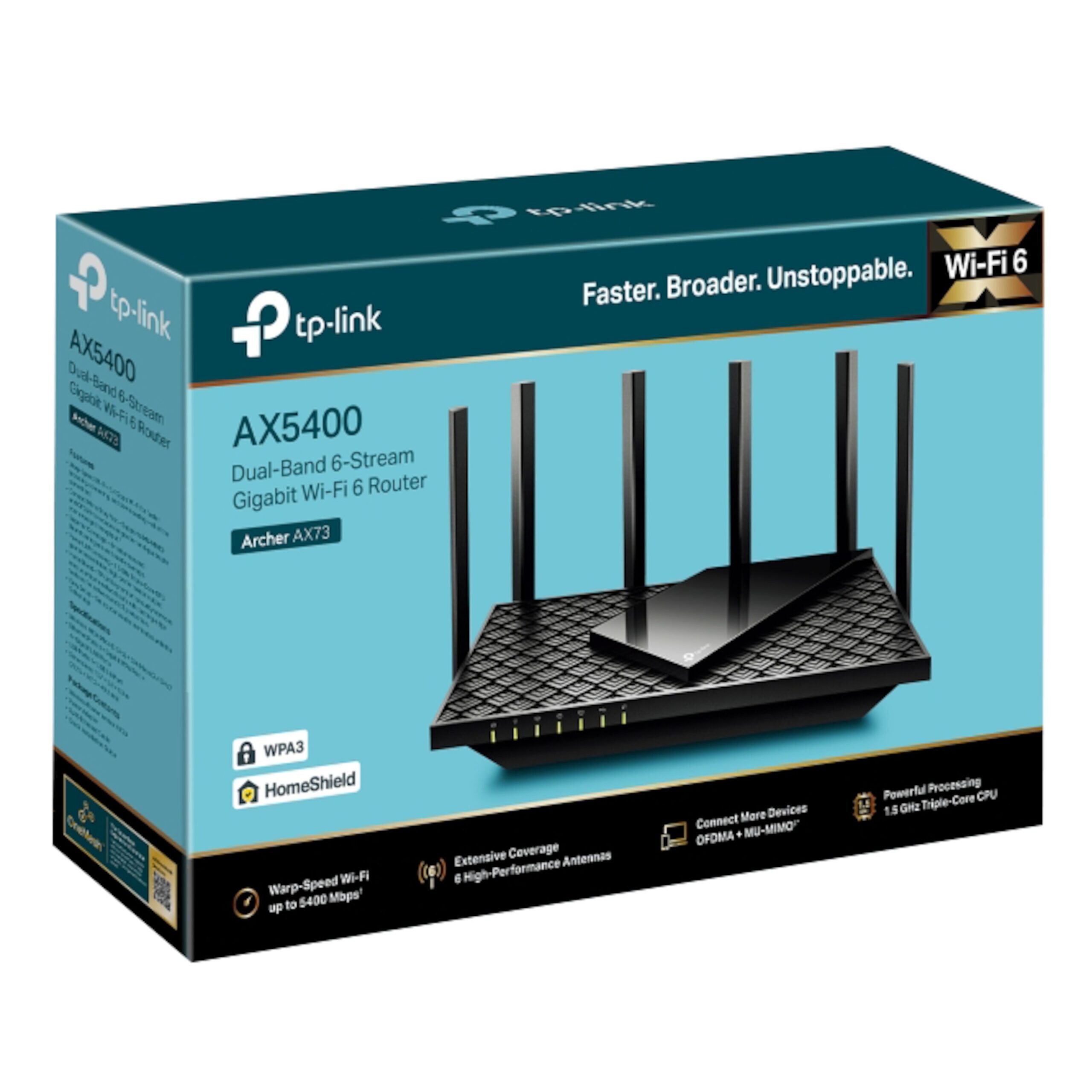 1025065.jpg ROUTER TPLINK AX73 AX5400 DB W - Imagen 1