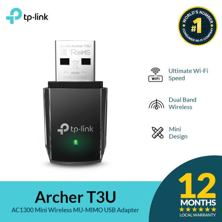 1025846-1.jpg NETCARD TPLINK MINI-ARCHER T3U MU-MIMO USB AC1300 - Imagen 1