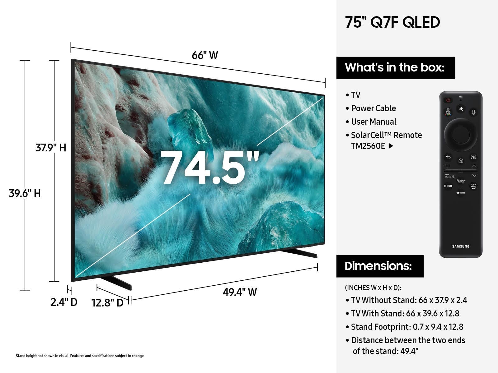 1025896.jpg TV.SAMSUNG 75' QN75Q7FAAGCZB QLED 4K SERIE Q7FAA - Imagen 1