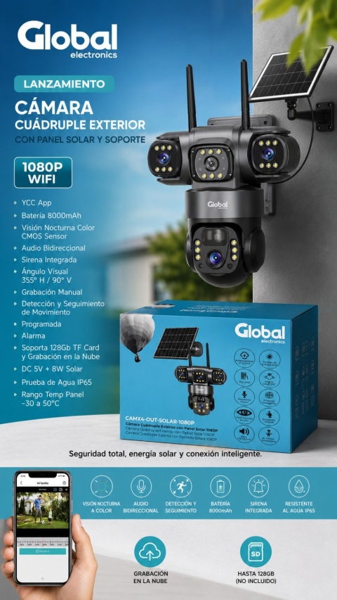 1026112-1.jpg CAMARA IP GLOBAL CAMX4-OUT-SOLAR-WIFI-1080P - Imagen 1