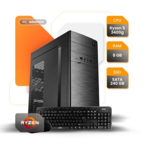 1027347-3.jpg PC CLON RYZEN 5 3400G 8GB SSD240 B450 - Imagen 1