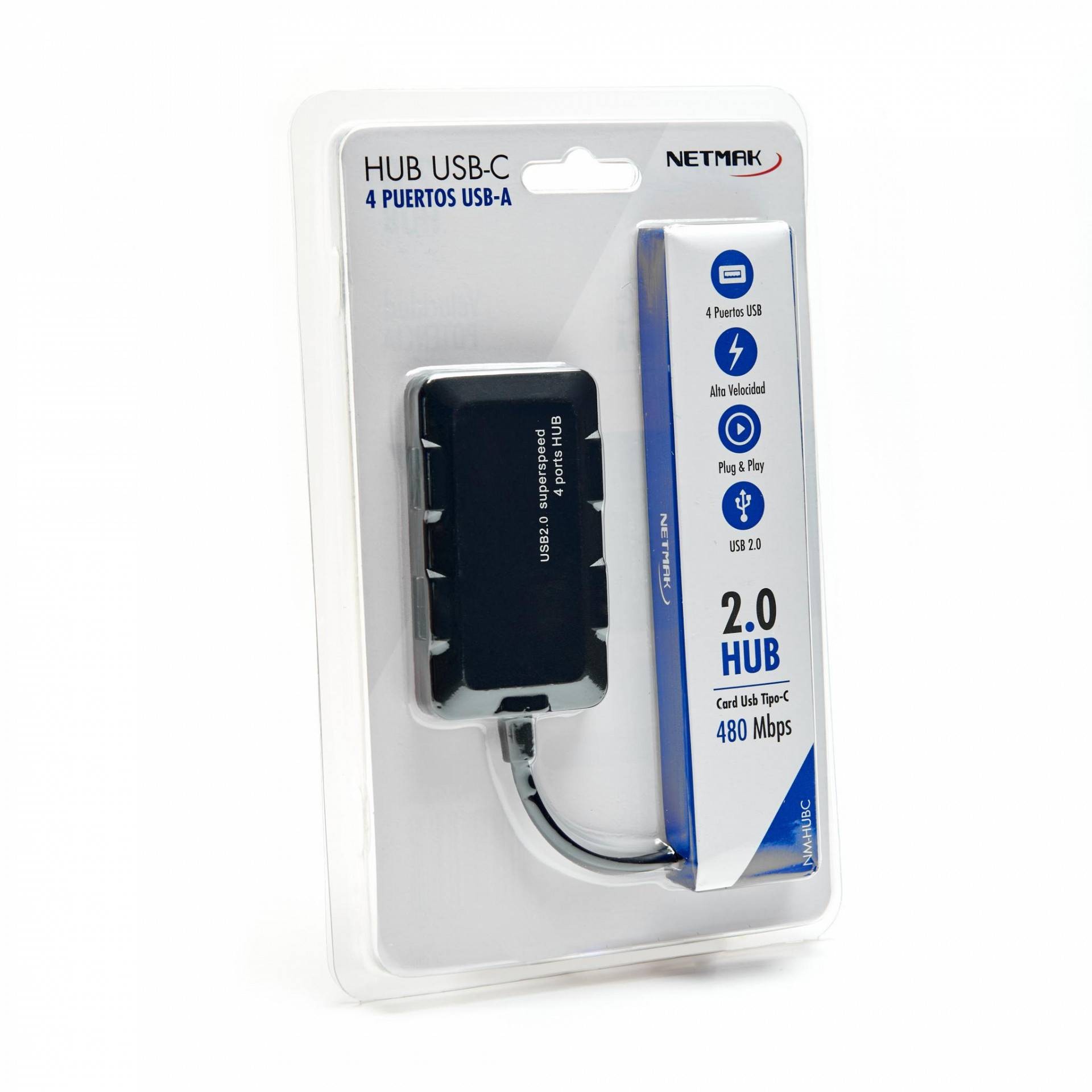 1022160-31.jpg HUB NETMAK NM-HUBC 4P USB - Imagen 1