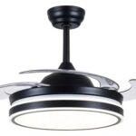 VENT.SEVERBON TECHO RETRACTIL LED NEGRO